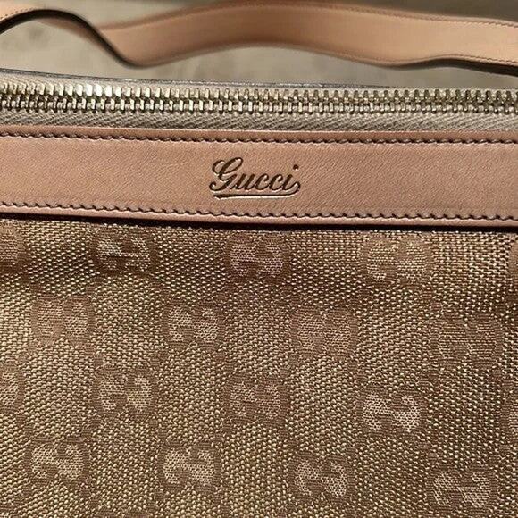 Gucci GG Canvas Abbey Tote Bag Tan - One Size - Picture 5 of 7